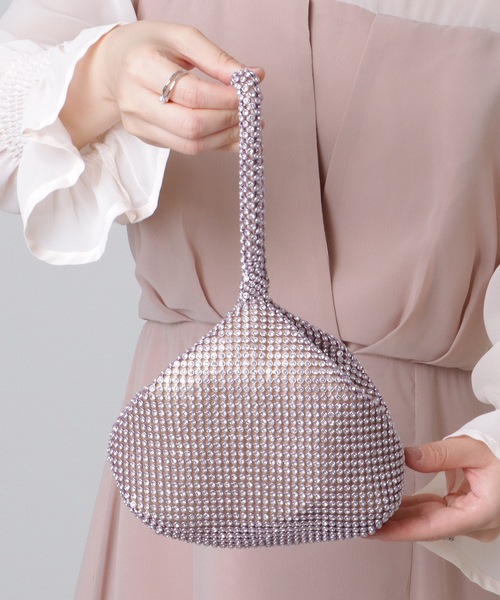 Lace Ladies(レースレディース)の「ワンハンドル コンパクト ビジュー パーティー バッグ(クラッチバッグ・レディース・シルバー/ブラック/シャンパン・FREE)」の10枚目の写真