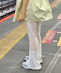 Vipoa（ヴィポア）の「lace sheer flare pants（その他パンツ・レディース）」