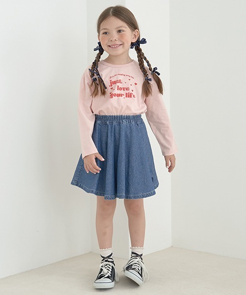 Lycee mine（リセマイン）の「【型崩れしないやわらかコットン】選べる8パターンアソートプリントAラインTシャツ（Tシャツ/カットソー・キッズ・チャコール/ダークブラウン/ピンク/ブラック/アイボリー/ブルーグレー/ミント/クリーム・120cm/110cm/130cm/150cm/140cm/100cm）」の14枚目の写真