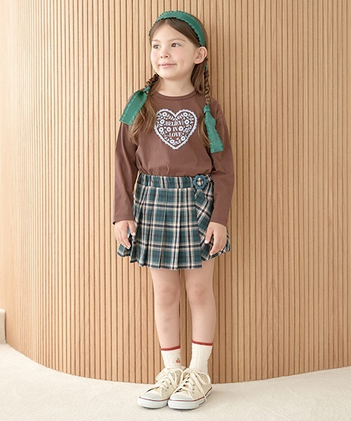 Lycee mine（リセマイン）の「【型崩れしないやわらかコットン】選べる8パターンアソートプリントAラインTシャツ（Tシャツ/カットソー・キッズ・チャコール/ダークブラウン/ピンク/ブラック/アイボリー/ブルーグレー/ミント/クリーム・120cm/110cm/130cm/150cm/140cm/100cm）」の15枚目の写真