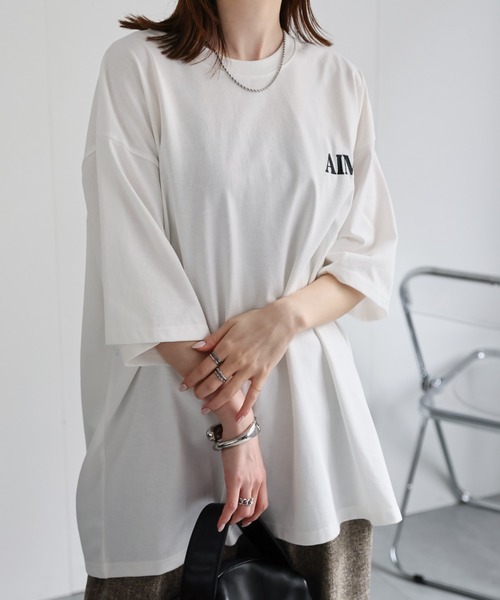 LGB 刺繍カットソー BEAMS HEART（ビームス ハート）ギザ刺繍 異素材 Tシャツ（T