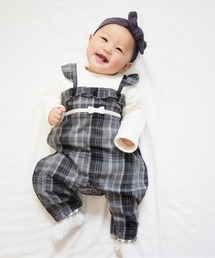 【Black collection】リボンロンパース　グレー　S HIGH GAUGE C SINGLE JERSEY SLASH DESIGN KNIT(S Black