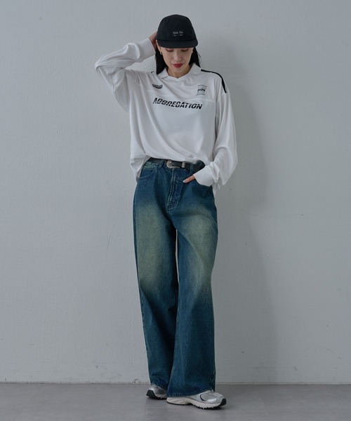 COLONY 2139（コロニートゥーワンスリーナイン）の「ゲームシャツ長袖スキッパー（Tシャツ/カットソー・メンズ・ブラック/ホワイト・MEDIUM/LARGE）」の20枚目の写真