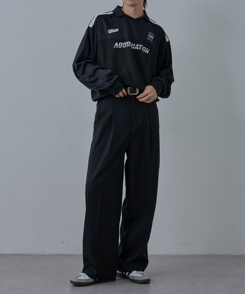 COLONY 2139（コロニートゥーワンスリーナイン）の「ゲームシャツ長袖スキッパー（Tシャツ/カットソー・メンズ・ブラック/ホワイト・MEDIUM/LARGE）」の12枚目の写真