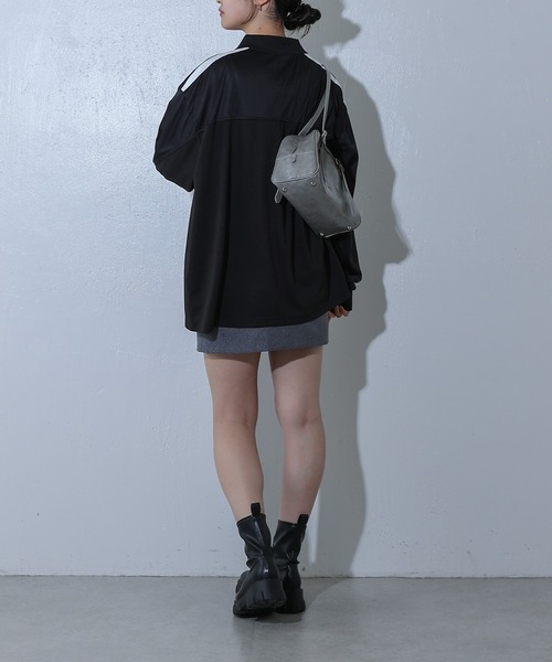 COLONY 2139（コロニートゥーワンスリーナイン）の「ゲームシャツ長袖スキッパー（Tシャツ/カットソー・メンズ・ブラック/ホワイト・MEDIUM/LARGE）」の14枚目の写真