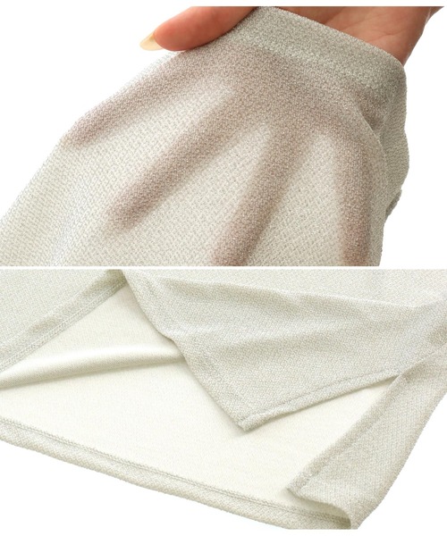 LATINA（ラティーナ）の「ラメ タンクトップ ノースリーブ Uネック（タンクトップ・レディース・シルバー・FREE）」の19枚目の写真