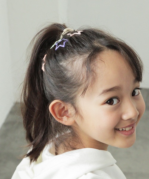 キッズ 星型ヘアクリップ ヘアピン 12個セット（バレッタ/ヘアクリップ