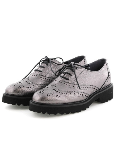 HIMIKO（ヒミコ）の「【Made in Japan】トラックソールレースアップシューズ/641301（ドレスシューズ・レディース・ブラック/アイボリー/ガンメタ・22.0cm/25.0cm/24.5cm/23.0cm/22.5cm/24.0cm/23.5cm/25.5cm/21.5cm/26.0cm/26.5cm）」の15枚目の写真