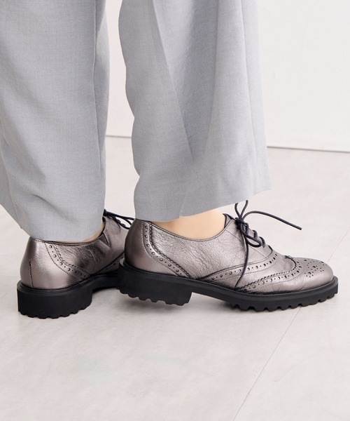 HIMIKO（ヒミコ）の「【Made in Japan】トラックソールレースアップシューズ/641301（ドレスシューズ・レディース・ブラック/アイボリー/ガンメタ・22.0cm/25.0cm/24.5cm/23.0cm/22.5cm/24.0cm/23.5cm/25.5cm/21.5cm/26.0cm/26.5cm）」の21枚目の写真