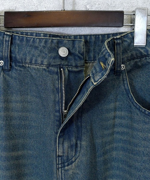 Ritzy（リッツィー）の「vintage like over dye loose fit denim pants/ヴィンテージ ライク オーバーダイ ルーズフィット デニムパンツ レディース メンズ（デニムパンツ・メンズ・ブラック系その他/ブラック系その他2/ブルー系その他2/ブルー系その他・M/L/XL）」の19枚目の写真