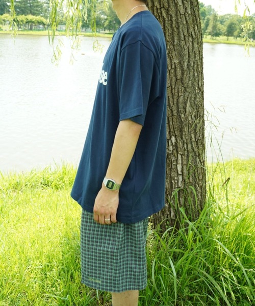 BROKEN BASE(ブロークンベース)の「outline stitch logo tee(Tシャツ/カットソー・メンズ・ブラウン/オートミール/ネイビー/ホワイト・MEDIUM/SMALL/LARGE)」の18枚目の写真