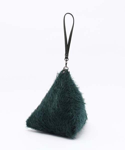 ROSE BUD（ローズバッド）の「(LL ACCESSORIES)B1948A SHAGGY SMALL PYRAMID BAG[結婚式＆パーティー]（ハンドバッグ・レディース・ダークグリーン/オレンジ/ブラック・ONE SIZE）」の8枚目の写真