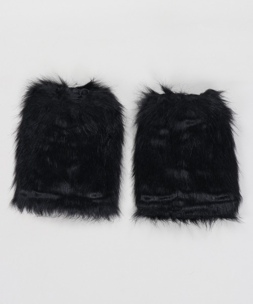 SPINNS（スピンズ）の「ファーレッグカバー（レッグウォーマー・レディース・ブラック/ホワイト・ONESIZE）」の4枚目の写真