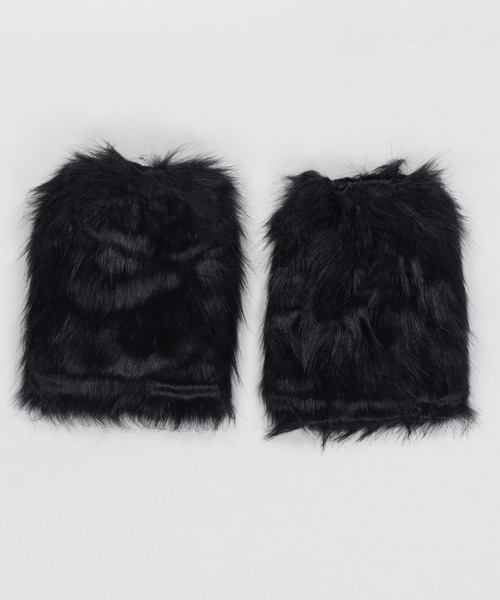 SPINNS（スピンズ）の「ファーレッグカバー（レッグウォーマー・レディース・ブラック/ホワイト・ONESIZE）」の5枚目の写真