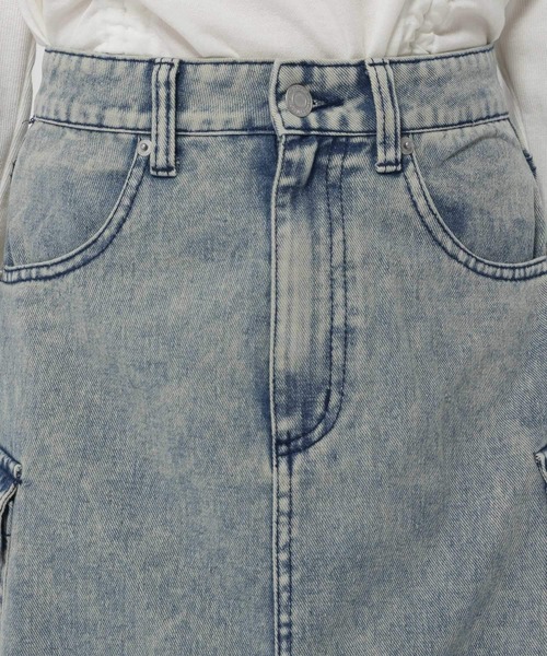 3.3 Field Trip （3.3フィールドトリップ）の「3.3 Field Trip／デニムカーゴロングスカート（デニムスカート・レディース・ブラック/ブルー・SMALL/MEDIUM）」の14枚目の写真