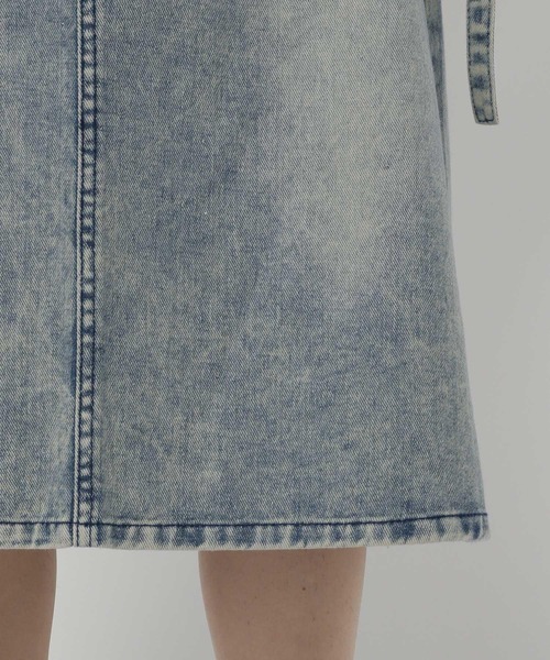 3.3 Field Trip （3.3フィールドトリップ）の「3.3 Field Trip／デニムカーゴロングスカート（デニムスカート・レディース・ブラック/ブルー・SMALL/MEDIUM）」の11枚目の写真