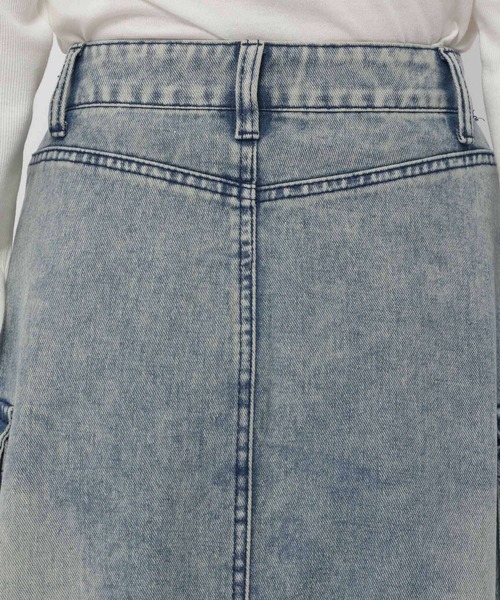 3.3 Field Trip （3.3フィールドトリップ）の「3.3 Field Trip／デニムカーゴロングスカート（デニムスカート・レディース・ブラック/ブルー・SMALL/MEDIUM）」の10枚目の写真