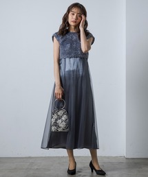 【kaene】2wayエプロンワンピースドレス/結婚式/パーティー/クルージング