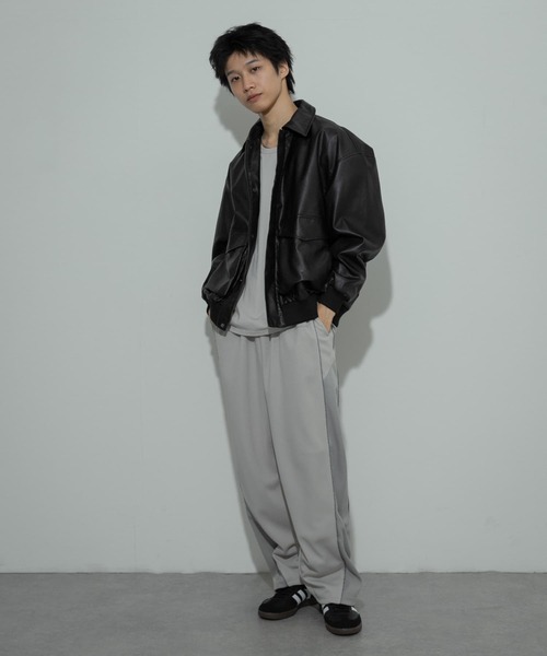 SENSE OF PLACE by URBAN RESEARCH(センスオブプレイスバイアーバンリサーチ)の「ブロックドトラックジャージラインパンツ(その他パンツ・メンズ・パープル/グレー/ブラック・LARGE/MEDIUM)」の12枚目の写真