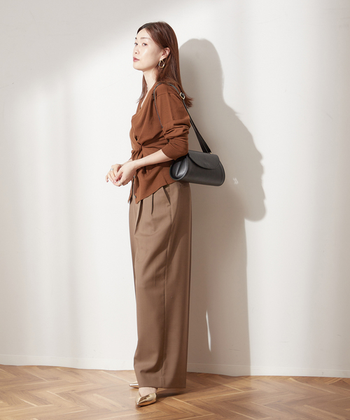 journal standard L'essage(ジャーナルスタンダードレサージュ)の「WASHABLEWOOL デザインカーディガン(カーディガン/ボレロ・レディース・チャコールグレー/レッド/キャメル・FREE)」の9枚目の写真
