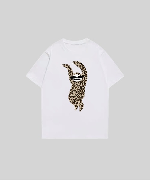 MAISON GA GA(メゾンガガ)の「Leopard Sloth Basic T(Tシャツ/カットソー・メンズ・グレイッシュブルー/ブラック/グリーン/ホワイト/ベージュ・X-LARGE/LARGE/MEDIUM)」の1枚目の写真