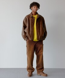 NAUTICA フェイディッドヴィーガンレザーブルゾン　ブラウン　Mサイズ NAUTICA（ノーティカ）の「NAUTICA/ノーティカ Faded Vegan