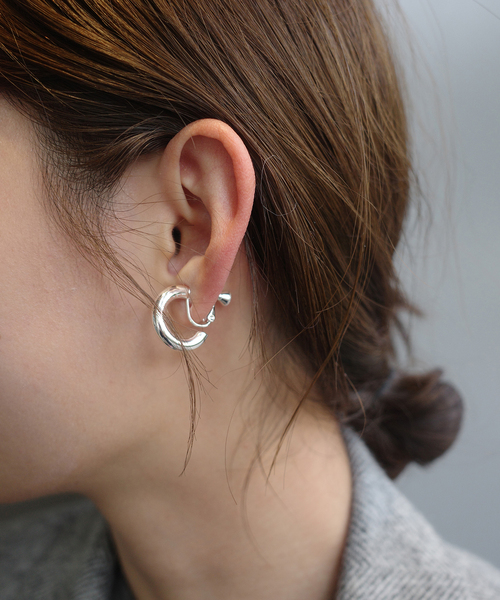 SLOBE IENA（スローブイエナ）の「CLANATE/クランテ シルバーフープイヤリング（イヤリング・レディース・シルバー・FREE）」の2枚目の写真