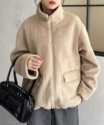 Thevon | ボアリバーシブルスタンドカラーブルゾン(ブルゾン)