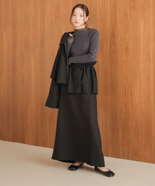 Bab(バブ)の「ヘザーエステルツイルマルチwayスカ―ト(スカート・レディース・ブラック/ベージュ・M)」の19枚目の写真