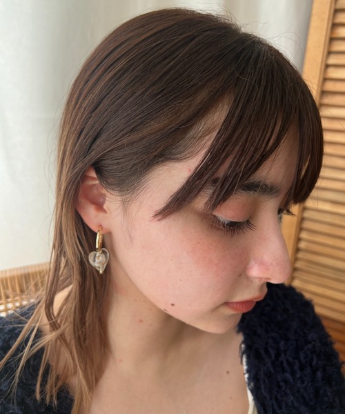 ciite'（シーテ）の「ぷっくりガラスハート 揺れピアス  (両耳用)（ピアス（両耳用）・レディース・ブルー/イエロー/グリーン/レッド/クリア・FREE）」の6枚目の写真