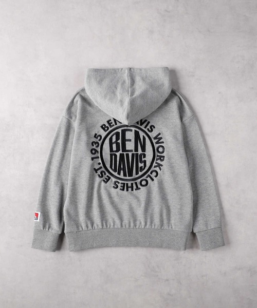Right-on（ライトオン）の「【BEN DAVIS】サークル刺繍パーカー（パーカー・キッズ・グレー/ブラック/パープル・130/140/150/160）」の3枚目の写真