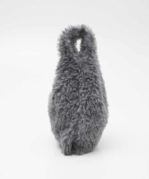 EARTH MADE(アースメイド)の「【WEB限定】【EARTH MADE】CURLY FUR MARCHEBAG ファーマルシェバッグ(トートバッグ・レディース・チャコールグレー/ベージュ・フリー)」の4枚目の写真