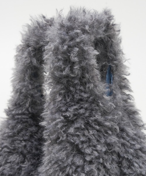 EARTH MADE(アースメイド)の「【WEB限定】【EARTH MADE】CURLY FUR MARCHEBAG ファーマルシェバッグ(トートバッグ・レディース・チャコールグレー/ベージュ・フリー)」の6枚目の写真