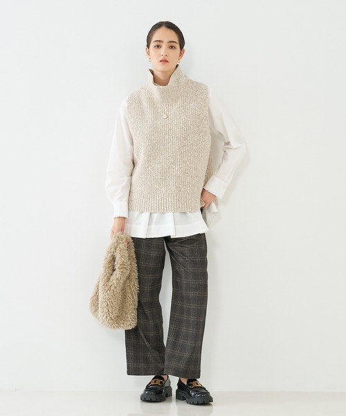 EARTH MADE(アースメイド)の「【WEB限定】【EARTH MADE】CURLY FUR MARCHEBAG ファーマルシェバッグ(トートバッグ・レディース・チャコールグレー/ベージュ・フリー)」の16枚目の写真