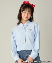 sanrio（サンリオ）の「【BISKEE×HELLO KITTYコラボ】ハローキティネクタイショート丈シャツ（シャツ/ブラウス・キッズ）」