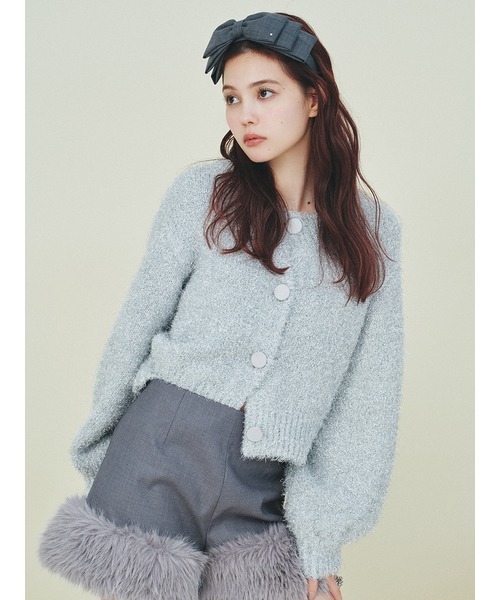 最大10%OFFクーポン LILY BROWN（リリーブラウン）の「フェザーラメニット トップス