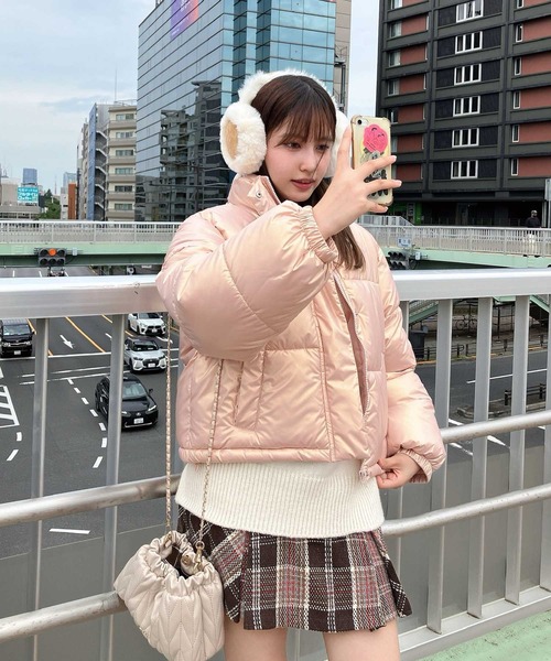 確認用、アズノウアズ ピンク系 ダウン AS KNOW AS plus（アズノゥアズプラス）の「◇スタンドカラー中綿