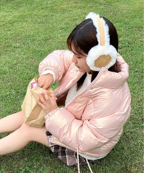 AS KNOW AS plus(アズノゥアズプラス)の「◇スタンドカラー中綿ブルゾン(ダウンジャケット/コート・レディース・ブラック/アイボリー/ピンク系/パープル系/ブラック系・FREE)」の6枚目の写真