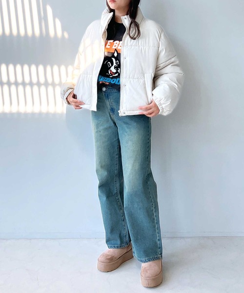 AS KNOW AS plus(アズノゥアズプラス)の「◇スタンドカラー中綿ブルゾン(ダウンジャケット/コート・レディース・ブラック/アイボリー/ピンク系/パープル系/ブラック系・FREE)」の22枚目の写真