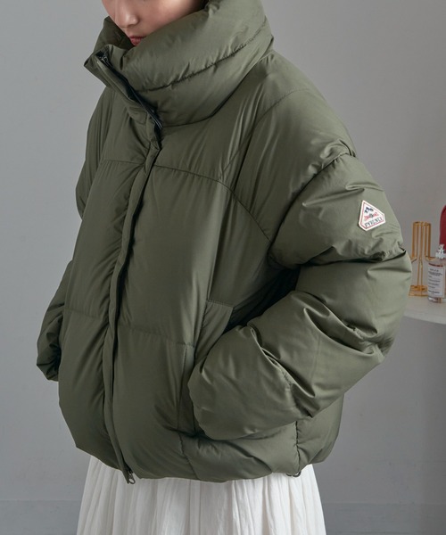 Pyrenex（ピレネックス）の「【Pyrenex】HARMONIE CROP HWY044P スタンドカラー ダウンジャケット（ダウンジャケット/コート・レディース・ブラック/カーキ/アイボリー・36/34/38/40）」の2枚目の写真