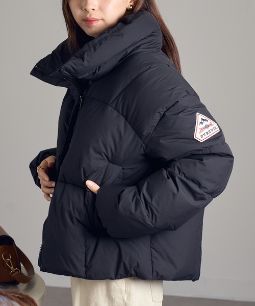 Pyrenex（ピレネックス）の「【Pyrenex】HARMONIE CROP HWY044P スタンドカラー ダウンジャケット（ダウンジャケット/コート・レディース・ブラック/カーキ/アイボリー・36/34/38/40）」の8枚目の写真