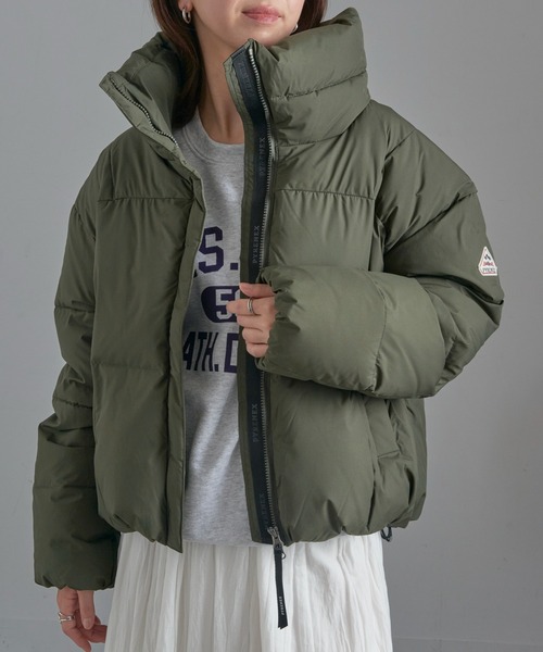 セール】【Pyrenex】HARMONIE CROP HWY044P スタンドカラー ダウン