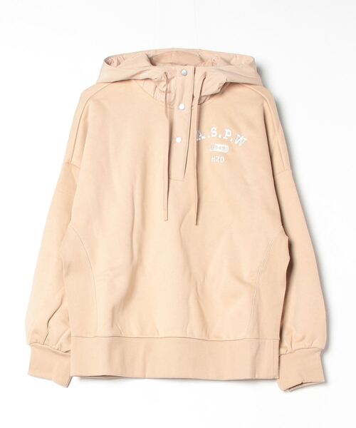 RULE THE FATE 裏起毛ダメージ加工フーディー ベージュ adidas（アディダス）の「アディダス adidas W CLG 裏起毛 スウェット