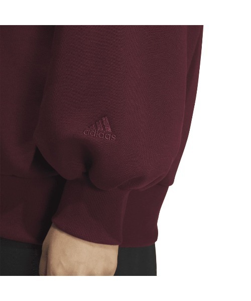 adidas（アディダス）の「アディダス adidas W CLG 裏起毛 スウェットフーディ（スウェット・レディース・バーガンディー/ブラック/ベージュ・M/L/S/XL）」の8枚目の写真