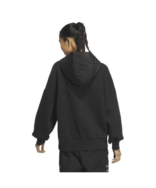 adidas（アディダス）の「アディダス adidas W CLG 裏起毛 スウェットフーディ（スウェット・レディース・バーガンディー/ブラック/ベージュ・M/L/S/XL）」の11枚目の写真