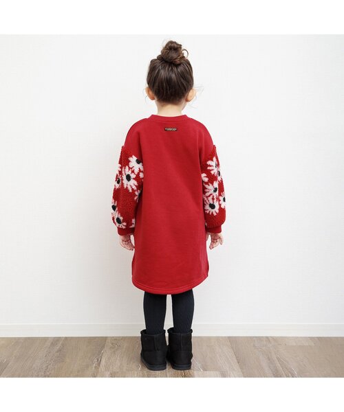 BREEZE（ブリーズ）の「【リンク】袖ボアワンピース（ワンピース・キッズ・ベージュ/レッド/ブラック・80/90/100/110/120/130/140）」の10枚目の写真