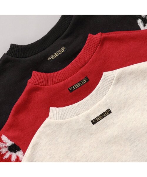 BREEZE（ブリーズ）の「【リンク】袖ボアワンピース（ワンピース・キッズ・ベージュ/レッド/ブラック・80/90/100/110/120/130/140）」の7枚目の写真