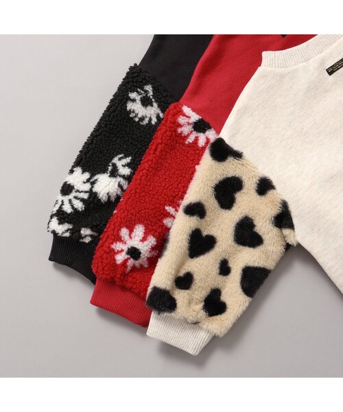 BREEZE（ブリーズ）の「【リンク】袖ボアワンピース（ワンピース・キッズ・ベージュ/レッド/ブラック・80/90/100/110/120/130/140）」の6枚目の写真