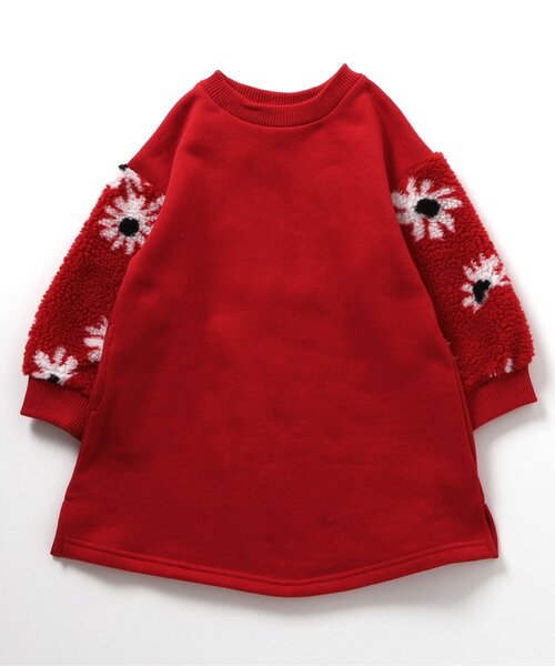 BREEZE（ブリーズ）の「【リンク】袖ボアワンピース（ワンピース・キッズ・ベージュ/レッド/ブラック・80/90/100/110/120/130/140）」の18枚目の写真