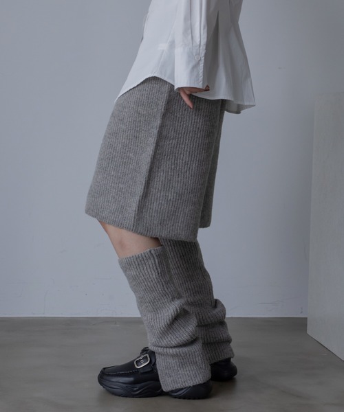 VACANCY（ヴァカンシー）の「スリット2wayリブニットパンツ/新色追加（その他パンツ・レディース・ボルドー/グレー/ブラック/オレンジ・FREE）」の20枚目の写真